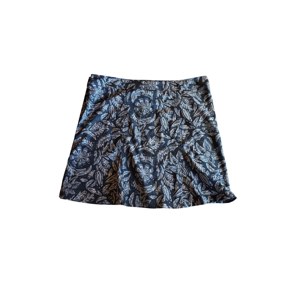 RipSkirt Hawaii Wrap Skirt XL Blue White Floral Athletic Travel Mini Pocket